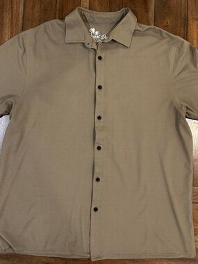 Desert Dunes Men’s Button-Up Shirt – Large